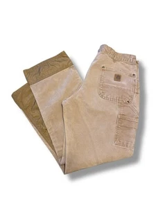 Carhartt Double Knee Canvas Jeans Herren Größe 34x32 Latzhose Passform Braun B292 BRN - Bild 1 von 7