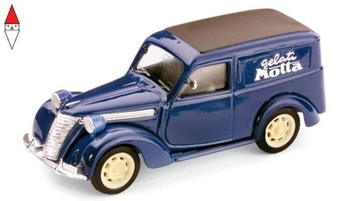 1/43 BRUMM FIAT 1100 E VAN GELATI MOTTA 1950 BLUE - Immagine 1 di 3