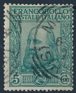 1910 ITALIA G. GARIBALDI 5 C VERDE USATO - 802 - Foto 1 di 1