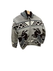 KOREAN FASHION Four Lads Boy’s Gray Hooded Insulated Full Zip Sweater Size 3-4 - Picture 1 of 7