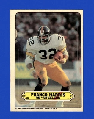 1983 Topps Sticker Set-Break # 15 Franco Harris NR-MINT *GMCARDS* - Image 1 of 2