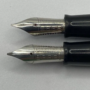 VTG Esterbrook Black Fountain Pen Set Of 2 Master Series 9668 Nibs Made USA 60’s - Picture 1 of 22