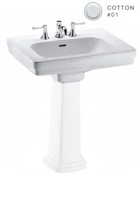 Toto LT532 Promenade 24 дюйма раковина для ванной пьедестал - хлопок - Изображение 1 из 2