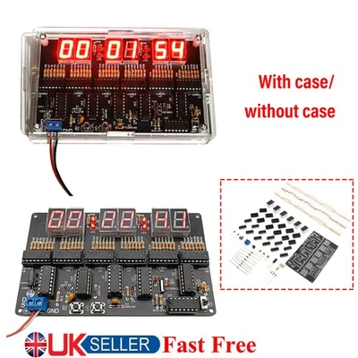 Digital Circuit Clock DIY Electronic Kit Electronic Clock Teaching Kit + Case - Image 1 of 4