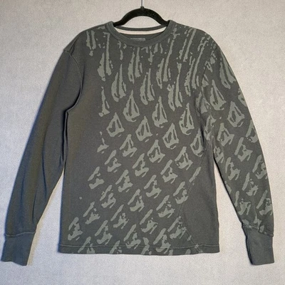 Volcom Shirt Men M Rogan Thermal Waffle Graphic Layer Base Board Skater Casual - Image 1 of 4