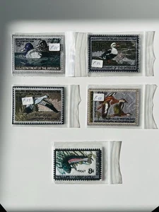 Vintage gestickte Zugvogel Jagd und Naturschutz Stempel Lot 5 - Bild 1 von 24