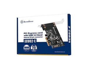 ecu02-e pci express card with usb 3.2 gen 2 internal 20 pin key-a connector 5v - Picture 1 of 1