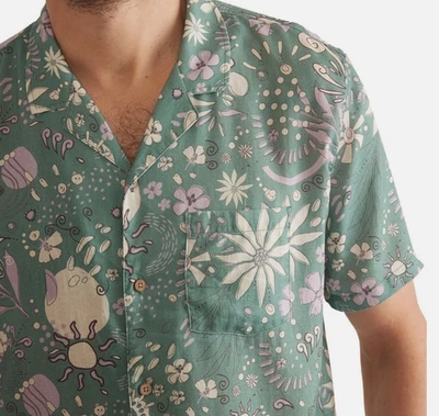 Mens Marine Layer Short-Sleeve Tencel Linen Resort Button Shirt Medium M New - Image 1 of 4