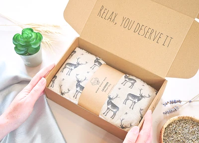 Large Microwave Wheat Bag for Neck | Reusable Heat Pack | Unscented/Lavender - Image 1 of 3