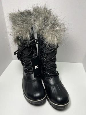 Women's Sorel Tofino II Boots Size 7 Black Waterproof Snow Fur NEW - Image 1 of 4