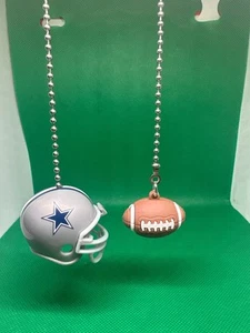 NFL Helmet & Football Ceiling Fan Pull Chain Set. PICK YOUR TEAM & CHAIN COLOR - Picture 1 of 9
