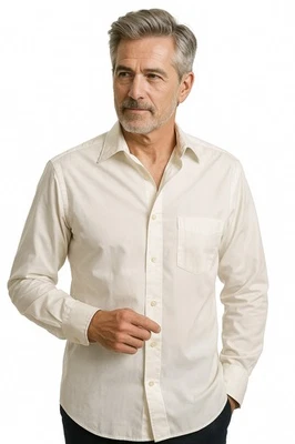 Vintage Christian Dior White French Cuff Dress shirt 15.5 /34 Made in USA - Image 1 of 4