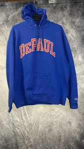 depaul university maglione uomo campione con cappuccio blu taglia 2XL logo grande - Foto 1 di 11
