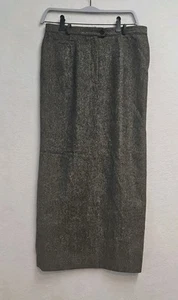 Falda de Lana Ralph Lauren De Colección LRL Para Mujer Talla 12 Mini Espiga Maxi Academia Usada en Excelente Condición - Imagen 1 de 8