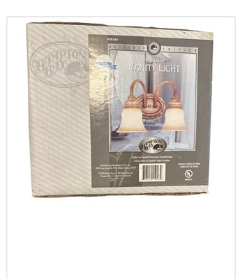 Acabado de pátina de luz de tocador Hampton Bay con 2 luces Foto 1 de 2