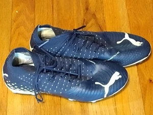 Puma Men's Soccer Cleats, #106999-01, Size 7, Navy/Lime Green - Picture 1 of 5