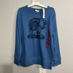 Gap Kids Blue Sweatshirt Long Sleeve Size 8 Boys NWT SF Athl. Dept. - Picture 1 of 4