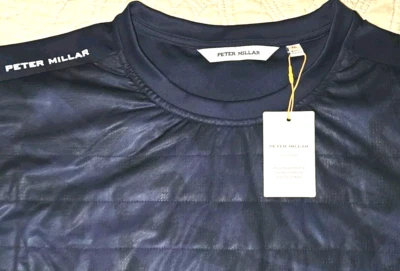 NEW PETER MILLAR, MENS SIZE XL, BOND ELITE NAVY CAMO🔷️CREW SWEATER-MSRP $200.00 - Image 1 of 4