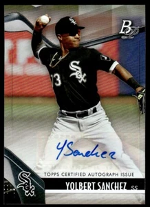 2021 Bowman Platinum Top Prospects Autographs Yolbert Sanchez Auto Chicago White - Picture 1 of 2