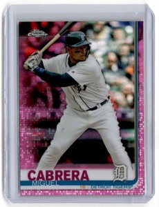 2019 Topps Chrome Pink Refractor Miguel Cabrera Detroit Tigers #115