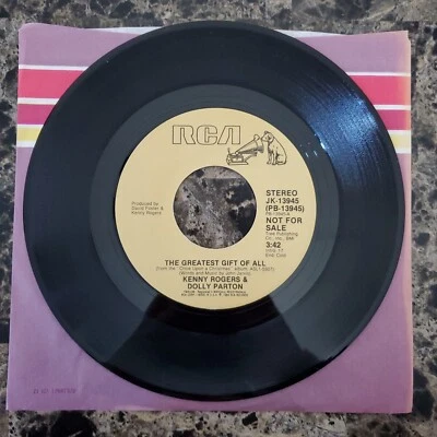 PROMO Kenny Rogers Dolly Parton The Greatest Gift Of All 7" 45 RPM RCA JK-13945 Foto 1 de 3