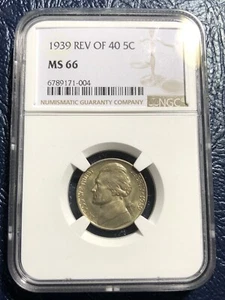 1939 Rev Of 40 NGC MS 66 Jefferson Nickel Please Check Out Our Inventory - Picture 1 of 4