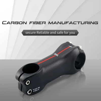 6/17 Degree Mountain Bike Carbon Stem UD Matte Road Bicycle Stems 28.6-31.8mm - Image 1 of 4