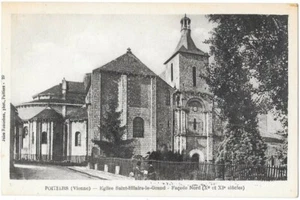 POITIERS 86 Eglise-Saint-Hilaire-le-Grand CPA animée non circulée vers 1920-30 - Picture 1 of 2