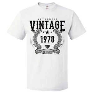 47th Birthday Gift For 47 Year Old 1978 Aged To Perfection T Shirt - Picture 1 of 1