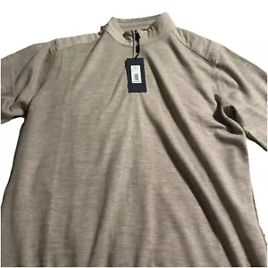 Hart Schaffner Marx- Men's Quarter Zip Pullover -Size XL- Oatmeal NWT - Picture 1 of 13