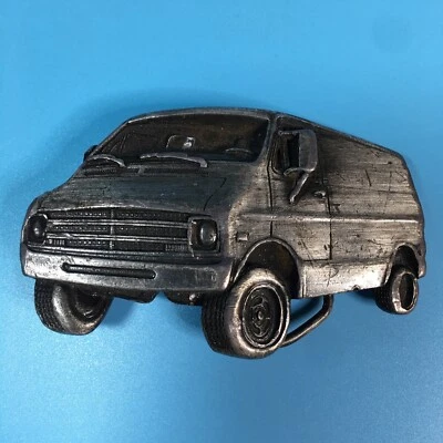 1978 Dodge Van Belt Buckle Bergamot Brass Works Figural Metal U38 USA Vintage - Image 1 of 4