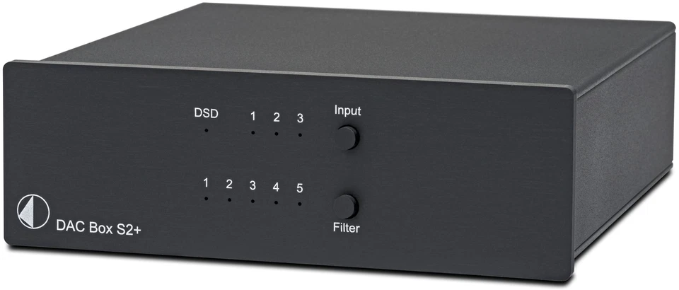 Pro-Ject DAC Box S2+ D/A-Wandler 68kHz/32Bit und DSD256 via USB Schwarz - Bild 1 von 1
