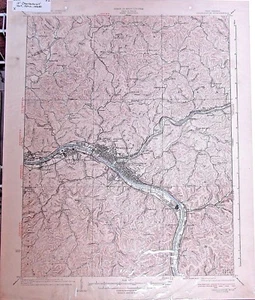 USGS 15' Charleston, WV topographic map 1936 edition - Picture 1 of 1