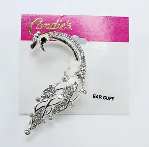 New Silver Crystal Rhinestone Peacock Ear Cuff NWT #E1118 - Picture 1 of 3