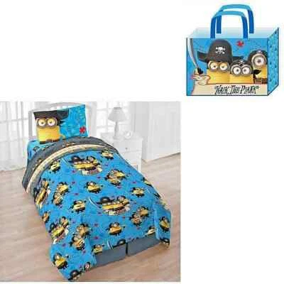 !WOW! New DESPICABLE ME MINIONS 4 Piece Twin Bed in a Bag Comforter & Sheet Set - Image 1 of 4
