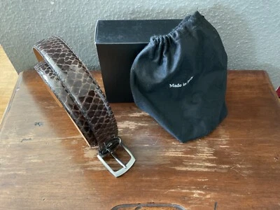 Sehr edler Python Ledergürtel Handmade Italy neu aus Geschäftsauflösung UVP 199€ - Bild 1 von 4