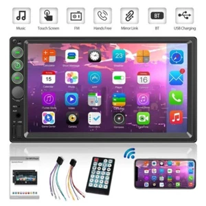 Collegamento specchio auto stereo doppio 2 din Bluetooth FM MP5 lettore radio touch screen doppio - Foto 1 di 11