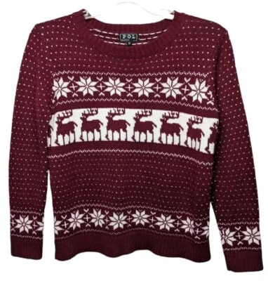 POL Fair Isle Nordic Reindeer Sweater Medium  - Image 1 of 4