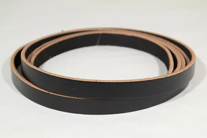 Leather Strip - Black Hermann Oak Veg - 5/8" x 84" - 8-9 oz - 1 Pieces (E401) - Picture 1 of 3