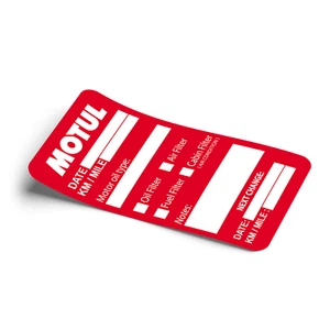 60 pegatinas recordatorias de servicio de cambio de aceite MOTUL para automóviles, camionetas - vinilo - Imagen 1 de 1