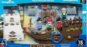 Pirate Ship & Character Play Set With Light & Sound Ideal Gift For Kids - Picture 1 of 6