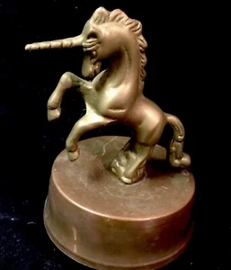 Vintage Brass and Copper Unicorn Statue Music Box “Candy Man” - Picture 1 of 9