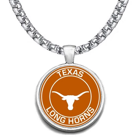 Large Texas Longhorns 24" Chain Stainless Steel Pendant Necklace FREE SHIP' D30 Cover