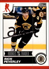 2010-11 Score Boston Bruins Hockey Card #574 Rich Peverley