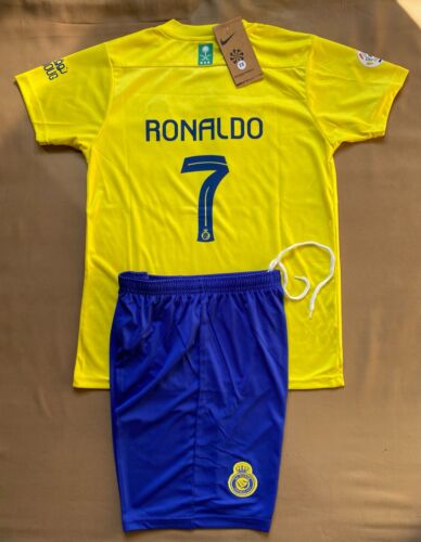 Brand New Al Nassr FC Home Uniform Ronaldo 7 For Boy Small Youth size (6-7 yrs)