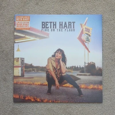 Beth Hart - Fire on the Floor. Orange Marble Vinyl LP. New Sealed w/Hype Sticker - Image 1 of 4