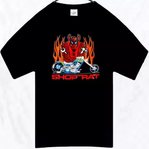 VTG Shop Rat Motorcycle Mens T Shirt Size 2XL Alore Black - Picture 1 of 4