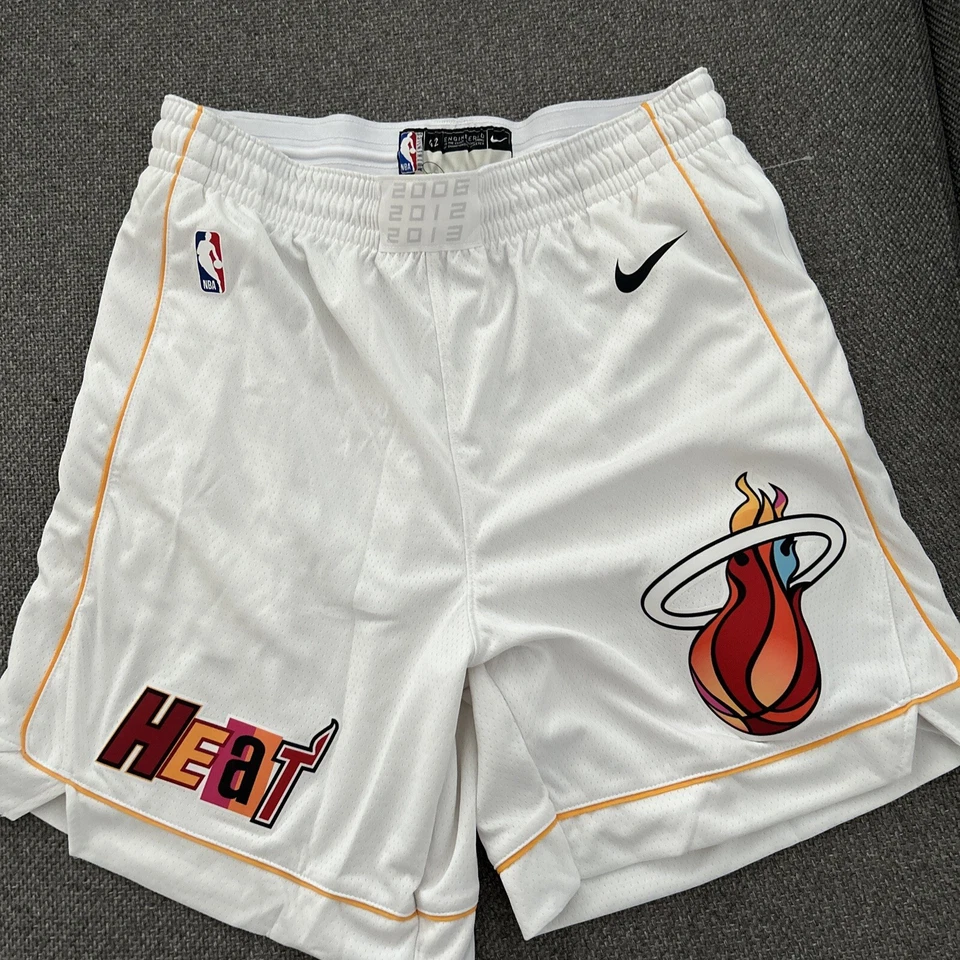 Nike NBA Miami Heat City Edition Swingman Shorts DO9663-100 Mens Size XL