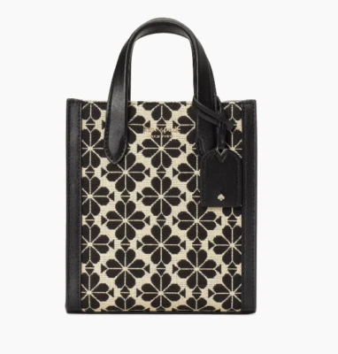 Kate Spade Spade Flower Chenille Black Manhattan Mini Crossbody Bag Purse NWT - Image 1 of 4