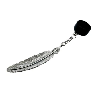 THE HAPPY CHALKER Silver Feather Chalk Holder Billiards Pool Pocket Chalker Taom Chalk Gift